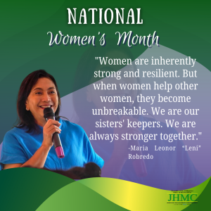 National Women’s Month Featuring: Maria Leonor “Leni” Robredo
